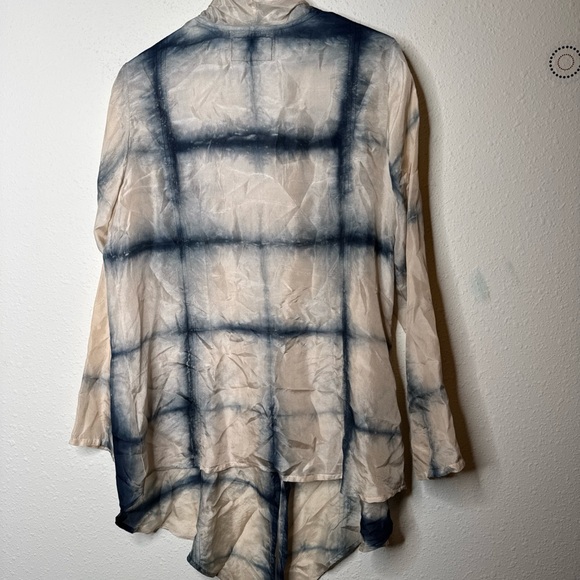 Johnny Was Biya 100% Silk Tie Dye Oversized Tunic Blouse - Picture 5 of 9